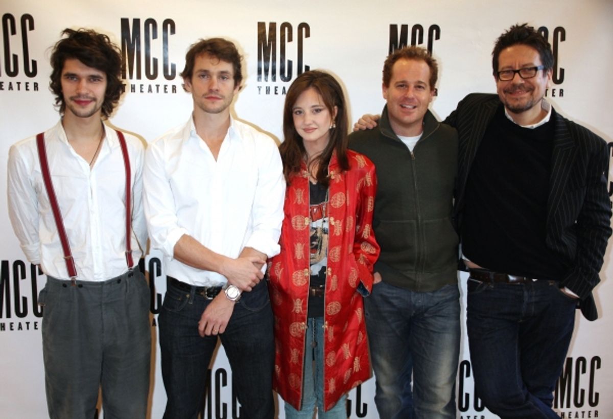 Ben Wishaw, Hugh Dancy, Andrea Riseborough, Adam James, and Playwright Alexi Kaye Campbell at 