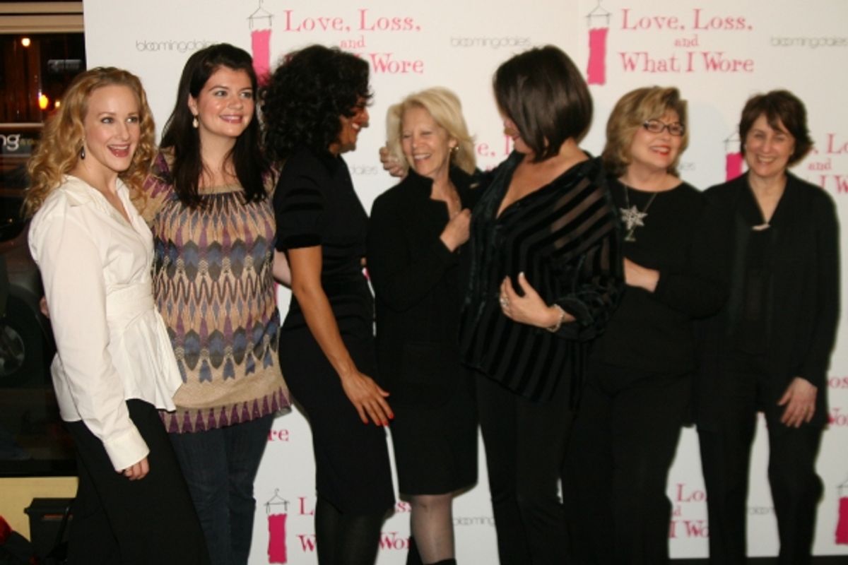 Cast of 'Love, Loss, and What I Wore' with Daryl Roth & Delia Ephron at 