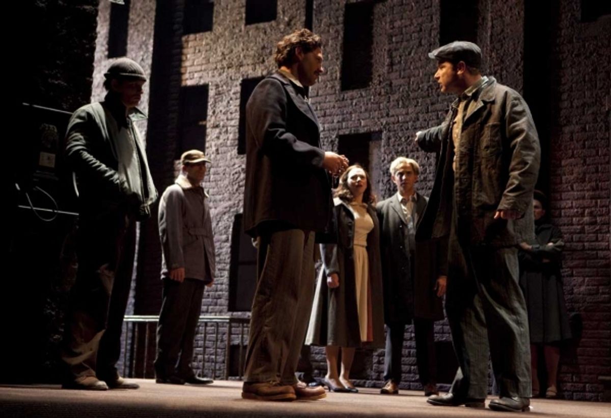 Corey Stoll, Liev Schreiber, Alex Cendese, Anthony DeSando, Scarlett Johansson and Santino Fontana at 