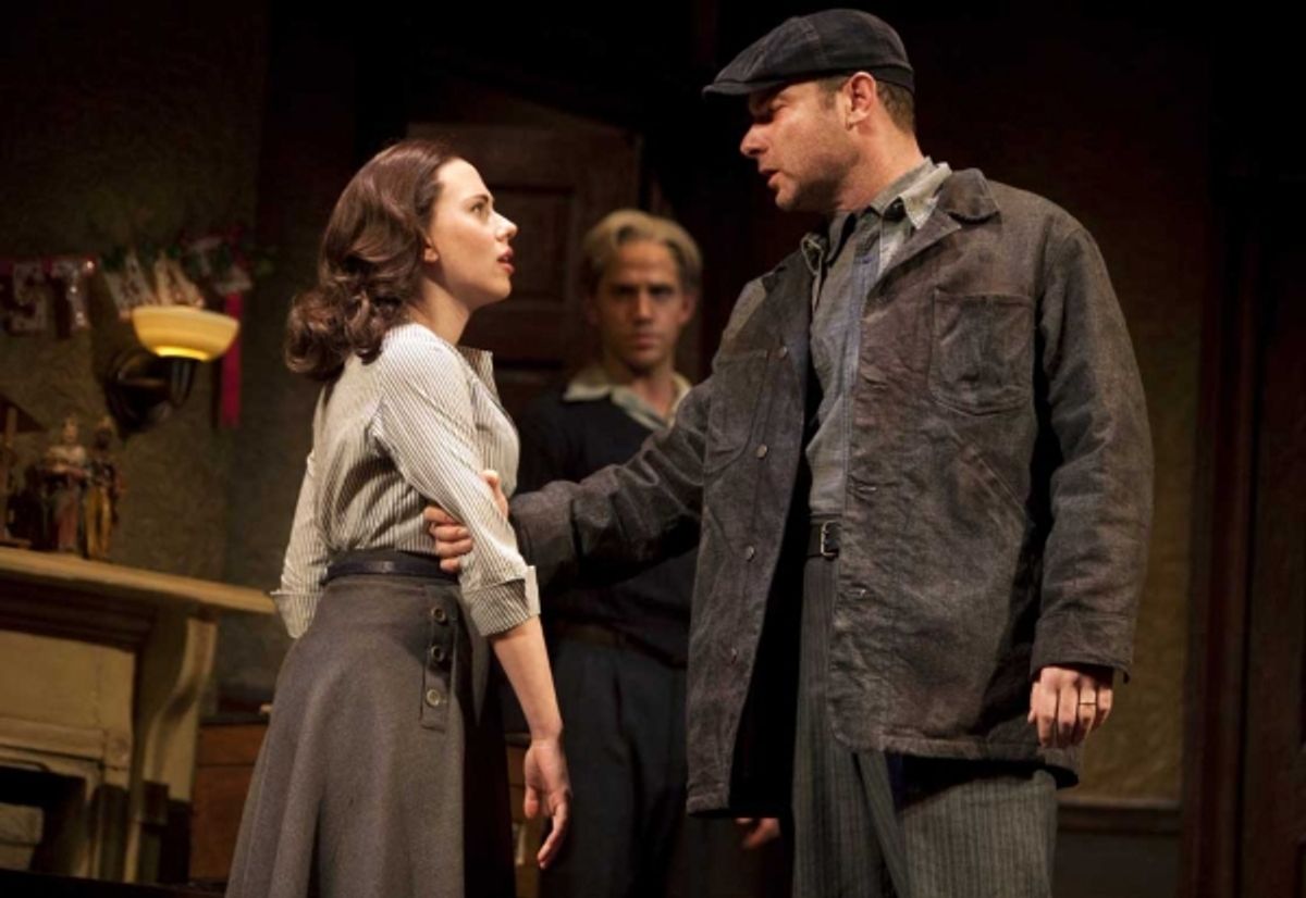 Scarlett Johansson and Liev Schreiber (Santino Fontana in Background)
 at 