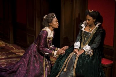 Okwui Okpokwasili (as Goneril) and April Matthis
 Photo