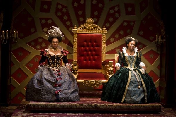 Amelia Workman (as Cordelia) and April Matthis 
 Photo