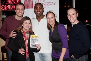 Quentin Earl Darrington, with Bryan Friedman, Alison H. Friedman (winner of Sirius XM "Live on Broadway" Showtune Showdown contest), Michael Rosenblum and Alison M. Friedman (sister of Bryan)
@ BroadwayWorld Quentin Earl Darrington, with Bryan Friedman, Alison H. Friedman (winner of Sirius XM Photo