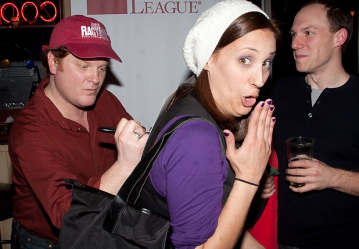 Mark Aldrich with Alison M. Friedman and Michael Rosenblum
 at 