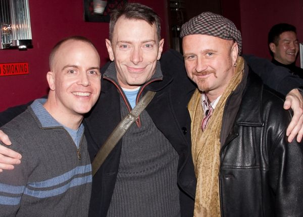 Jeffrey Kuhn, Arnie Burton and original cast member Cliff Saunders
 Photo