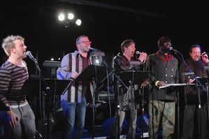 Gerard Canonico, Jeremy Kushnier, Ron Bohmer, Gregory Porter and Michael Lanning Photo