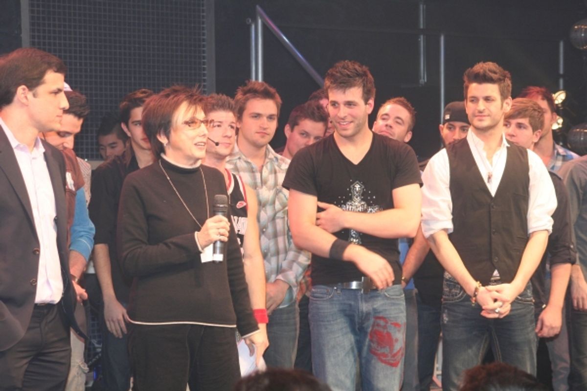 Ken Davenport, Robyn Goodman, Lee Markham, Michael Kadin Craig, Tommaso Anico and previous cast members at 