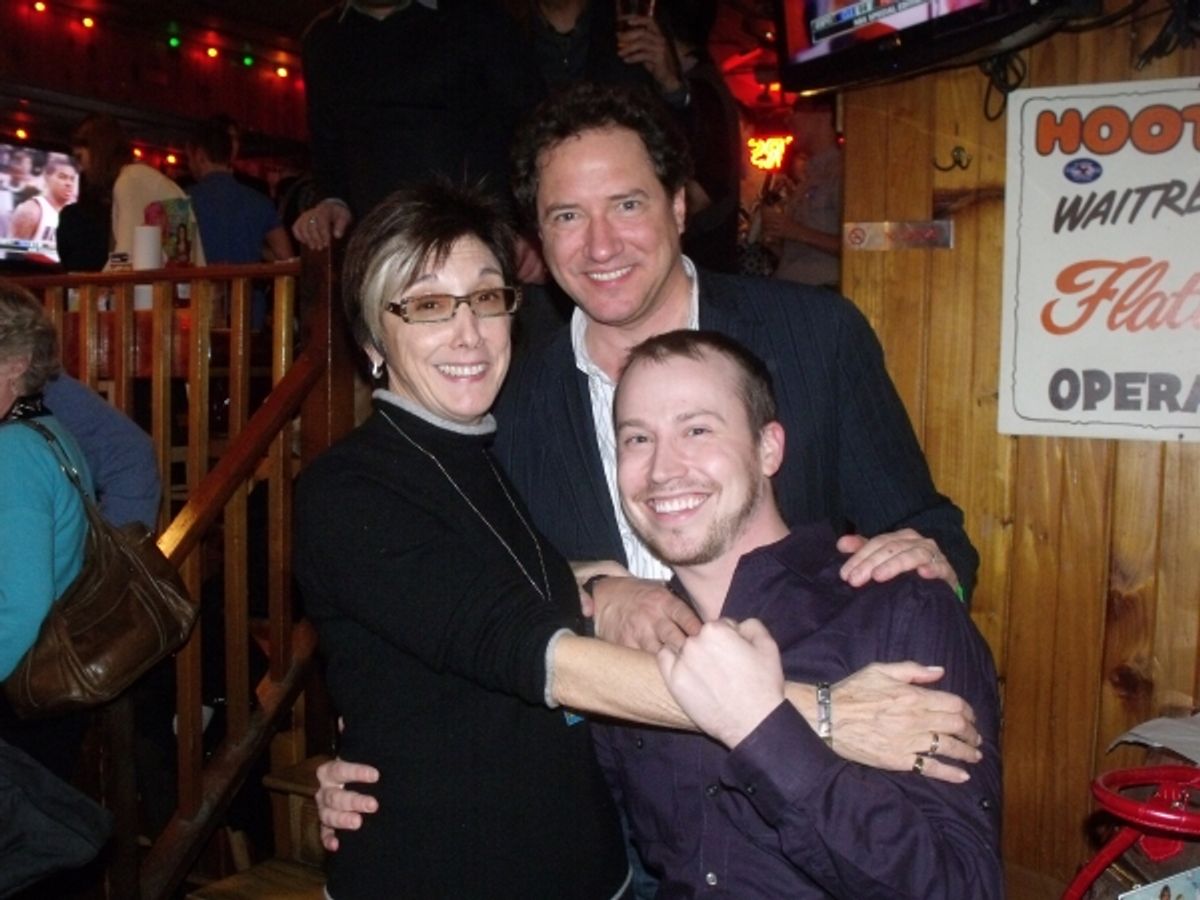 Robyn Goodman, Kevin McCollum and Tyler Maynard at 