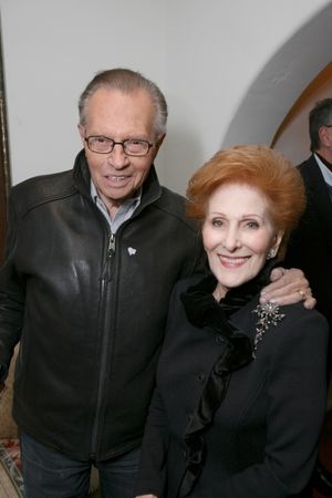 Larry King, June Claman
 Photo