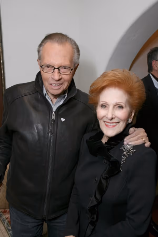 Larry King, June Claman Photo