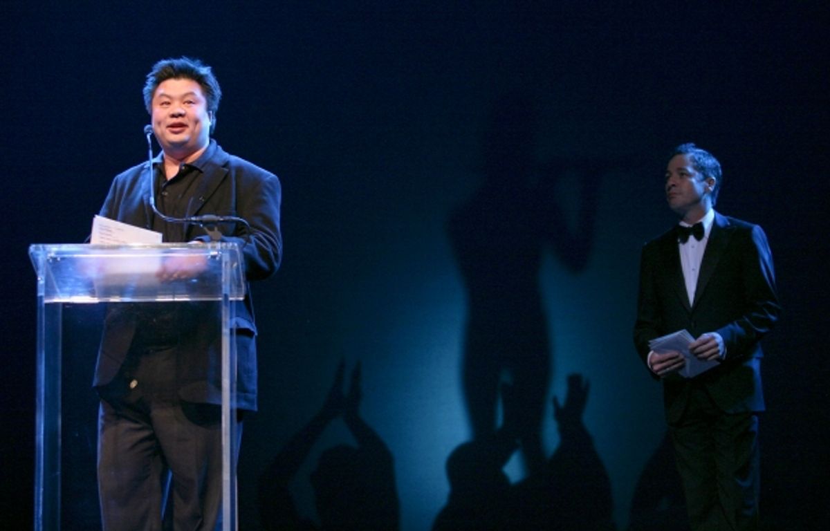 Oanh Nguyen and French Stewart at 