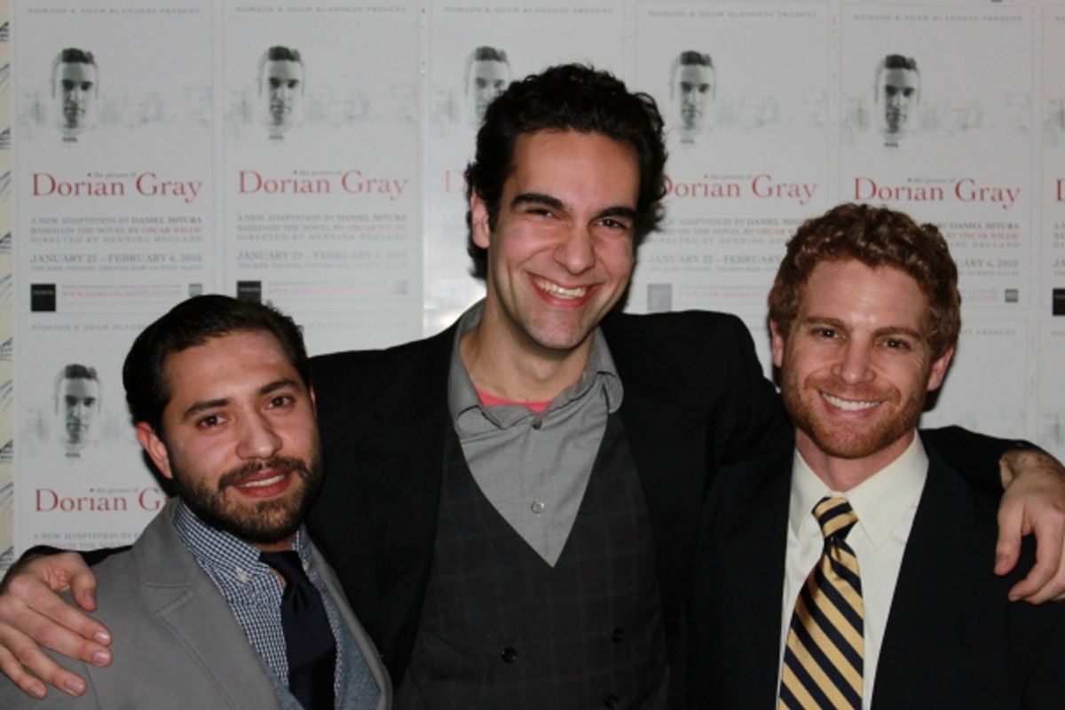 Leif Huckman ('Basil'), Wil Petre ('Dorian Gray'), Vayu O'Donnell at 