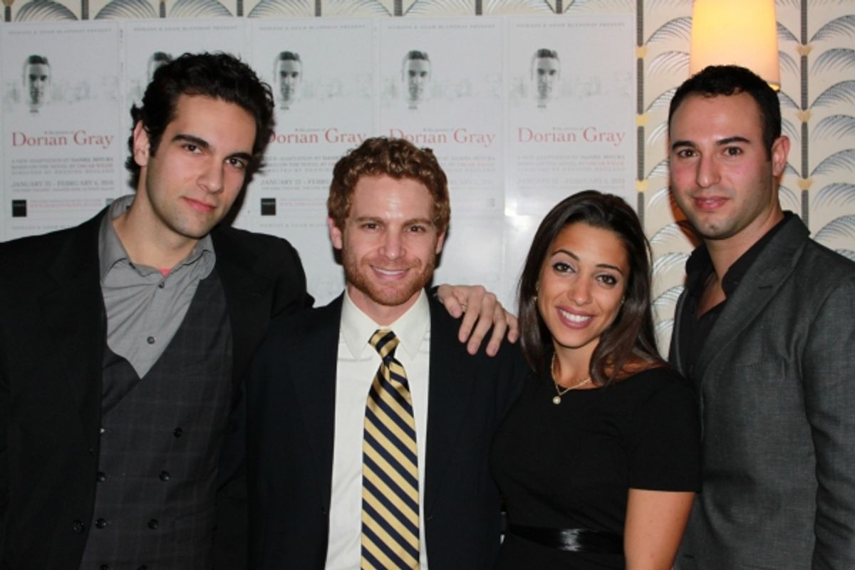 Wil Petre ('Dorian Gray'), Vayu O'Donnell ('Henry'), Christina Broccolini ('Sybil'), Adam Blanshay  at 