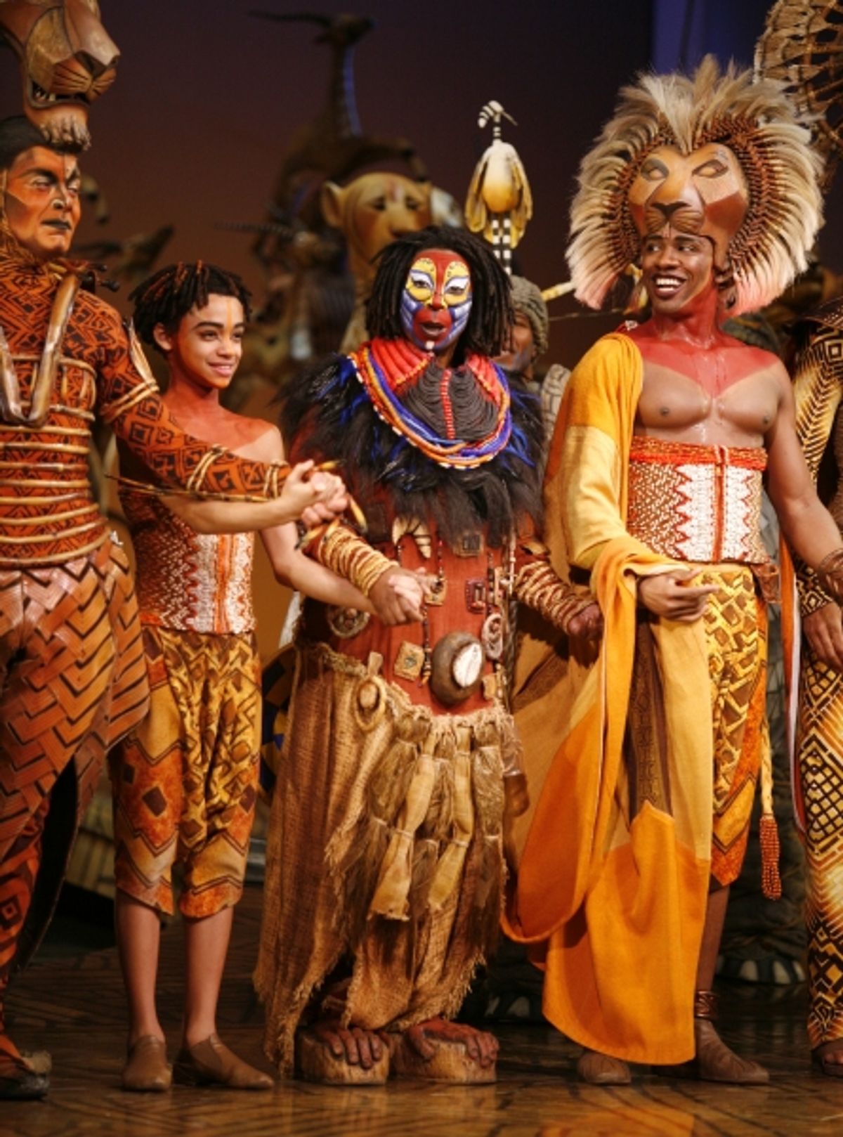 Whoopi Goldberg and the Cast of THE LION KING at 