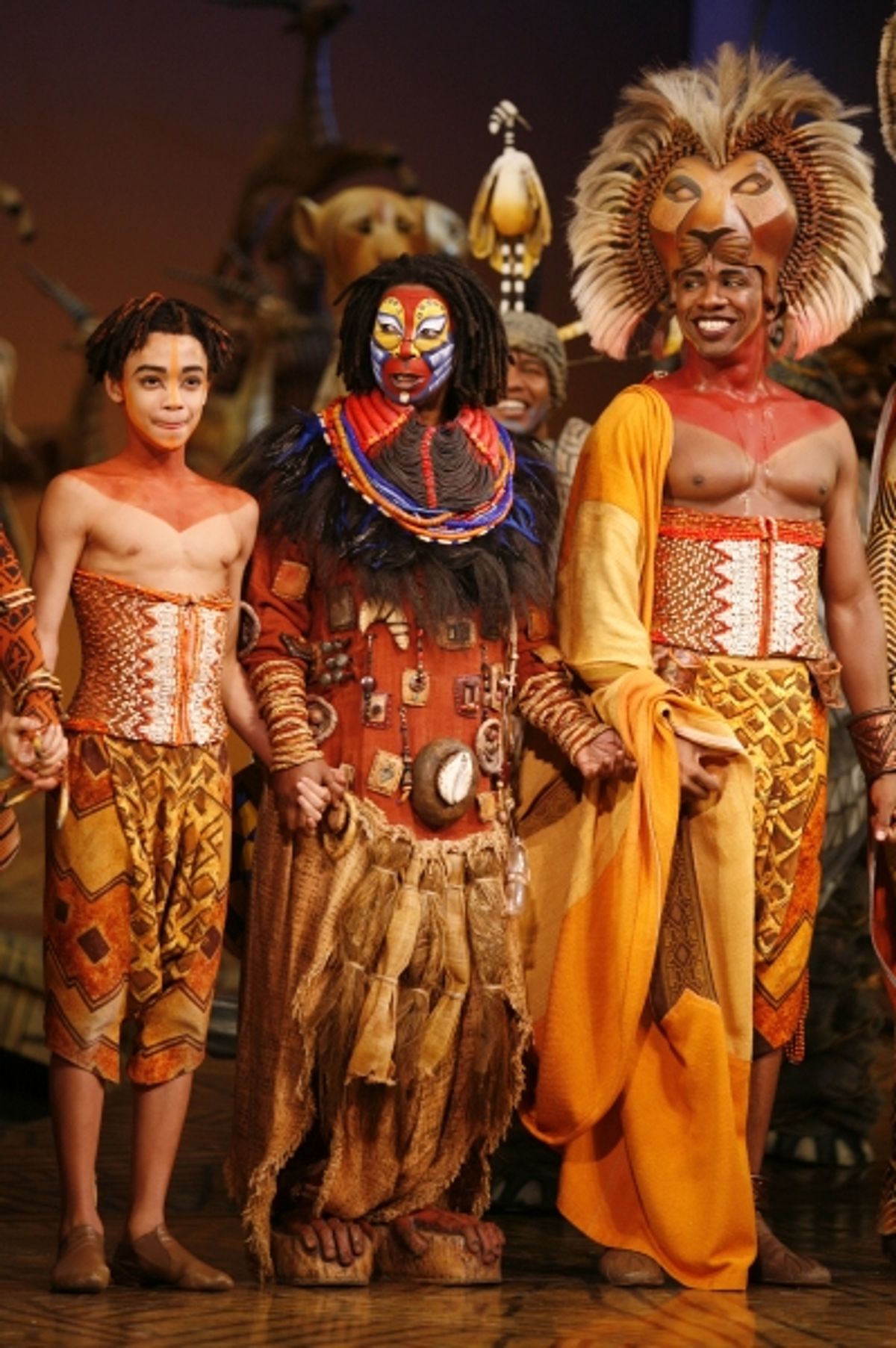 Whoopi Goldberg and the Cast of THE LION KING at 