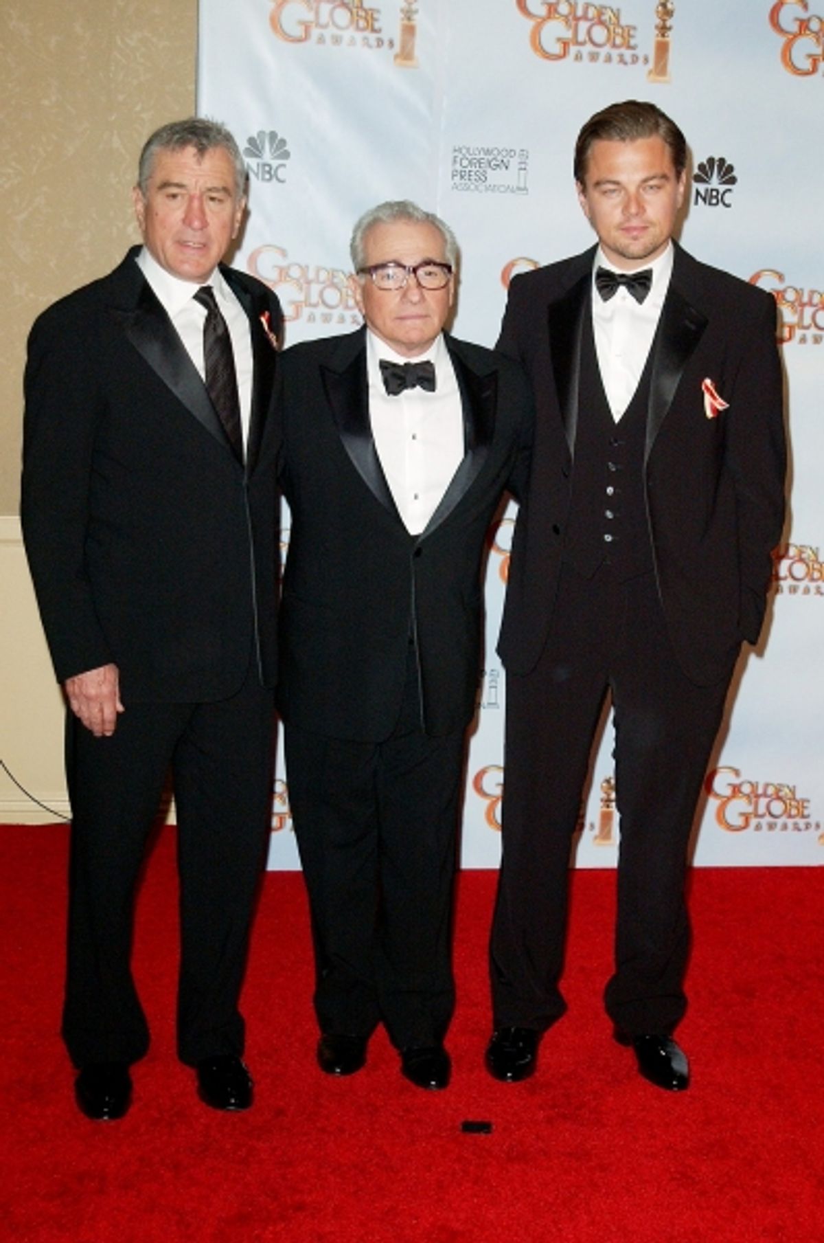 Robert De Niro, Martin Scorsese and Leonardo DiCaprio  at 