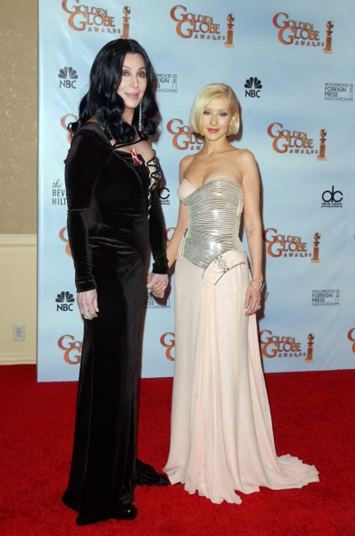 Cher and Christina Aguilera at 