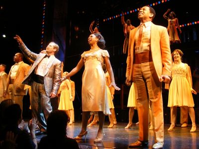 J. Bernard Calloway, Chad Kimball, Montego Glover, Derrick Baskin and Company Dance t Photo