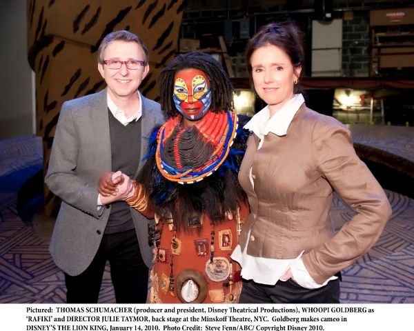 Photo Flash: Whoopi Goldberg in Rehearsal & Performance for Cameo Appearance on Broadway's THE LION KING  Image