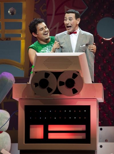  l to r: Sergio (Jesse Garcia), Pee-wee Herman (Paul Reubens) Photo