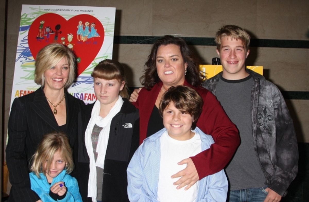 Kelli O'Donnell , Rosie O'Donnell, and their children, Vivienne, Chelsea, Blake, and Parker