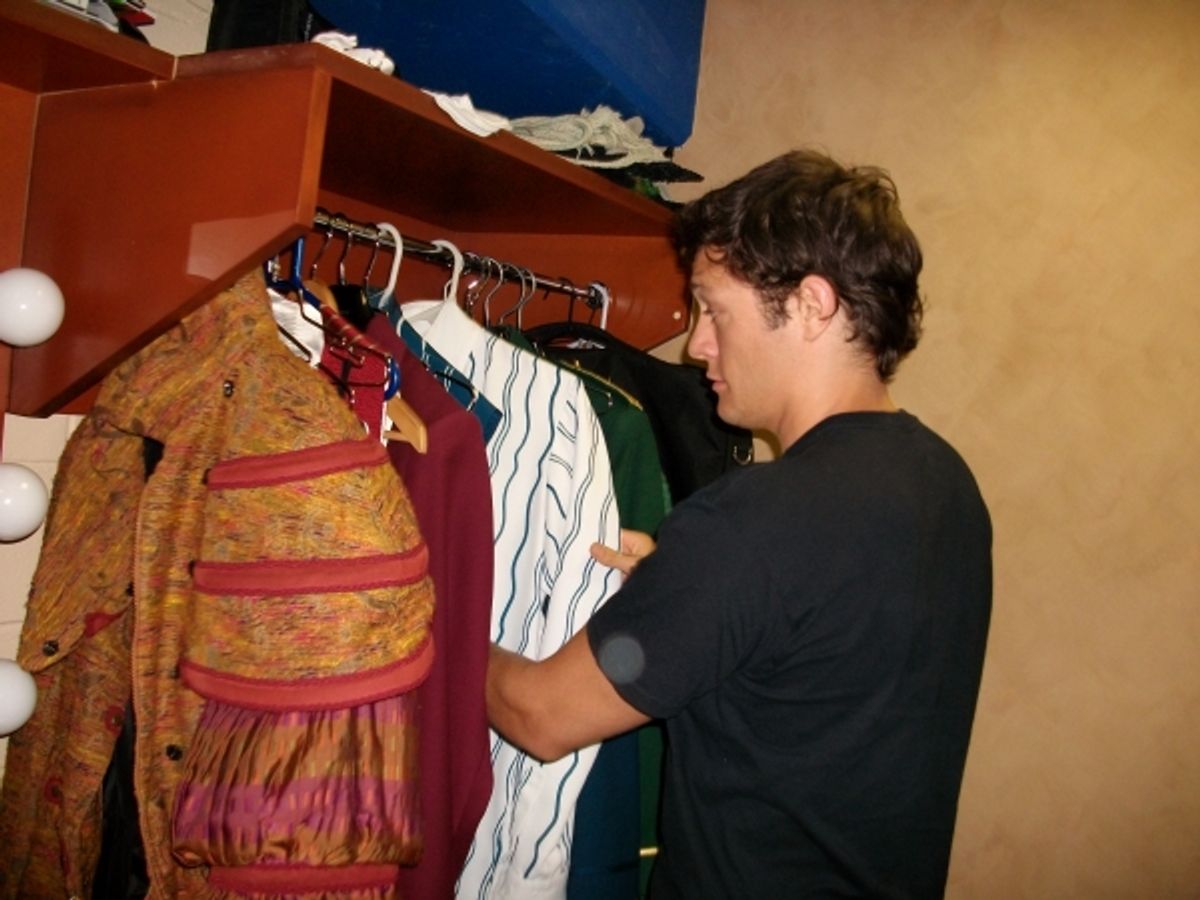 Rob Mills Looks through his Costumes at 