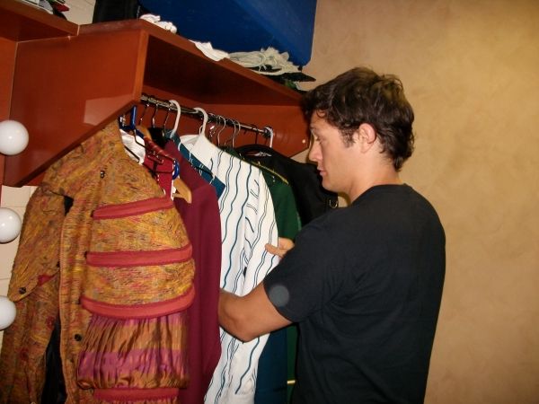 Rob Mills Looks through his Costumes Photo