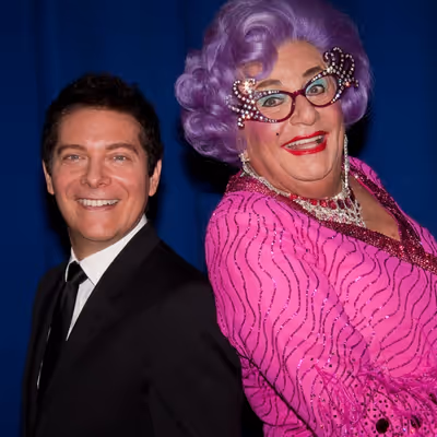 Michael Feinstein and Dame Edna Photo