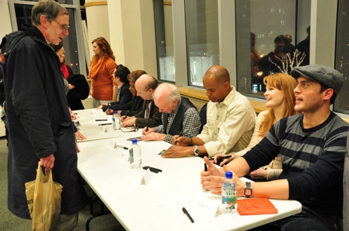 Christopher Fitzgerald, Terri White, Brian Reddy, Jim Norton, Guy Davis, Kate Baldwin, Cheyenne Jackson at 