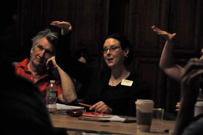 Playwright Charles Mee and director Kim Weild. Photo