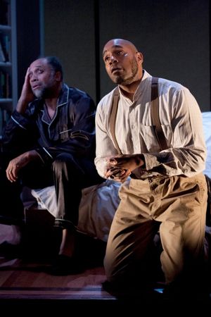 Johnnie Hobbs, Jr. as Lewis and Kes Khemnu as Simon/Rex/Jesse in Arden Theatre Compan Photo