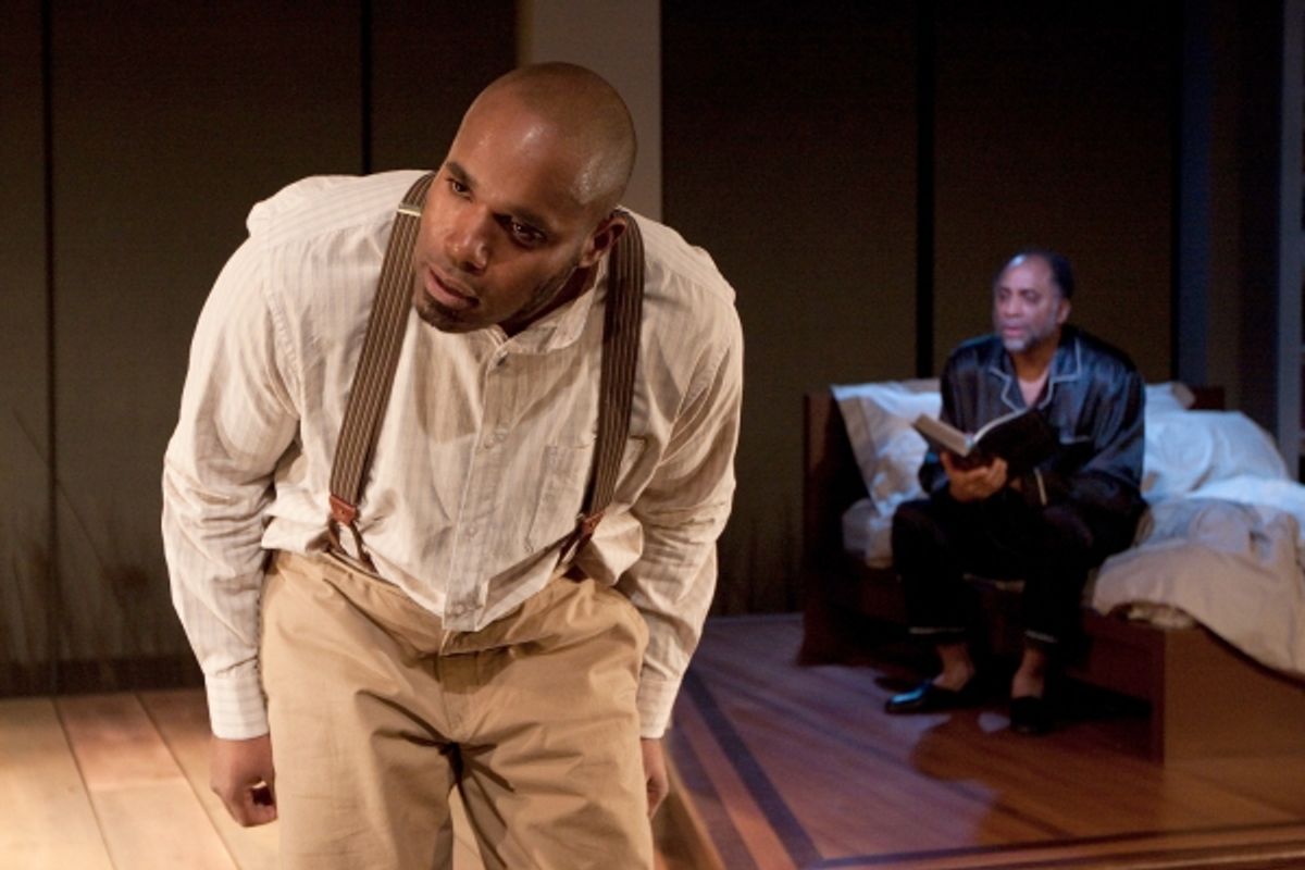 Kes Khemnu as Simon/Rex/Jesse and Johnnie Hobbs, Jr. as Lewis in Arden Theatre CompanyÃ¢â‚¬â„¢s production of Blue Door.  at 