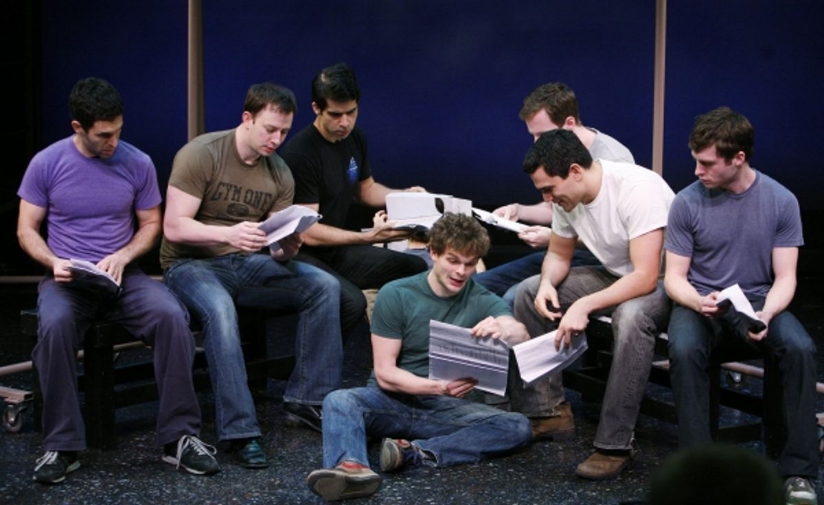 David Perlman, Christopher Ruth, Bobby Steggert, Ivan Hernandez, Tally Sessions, Andrew Durand & ensemble cast at 