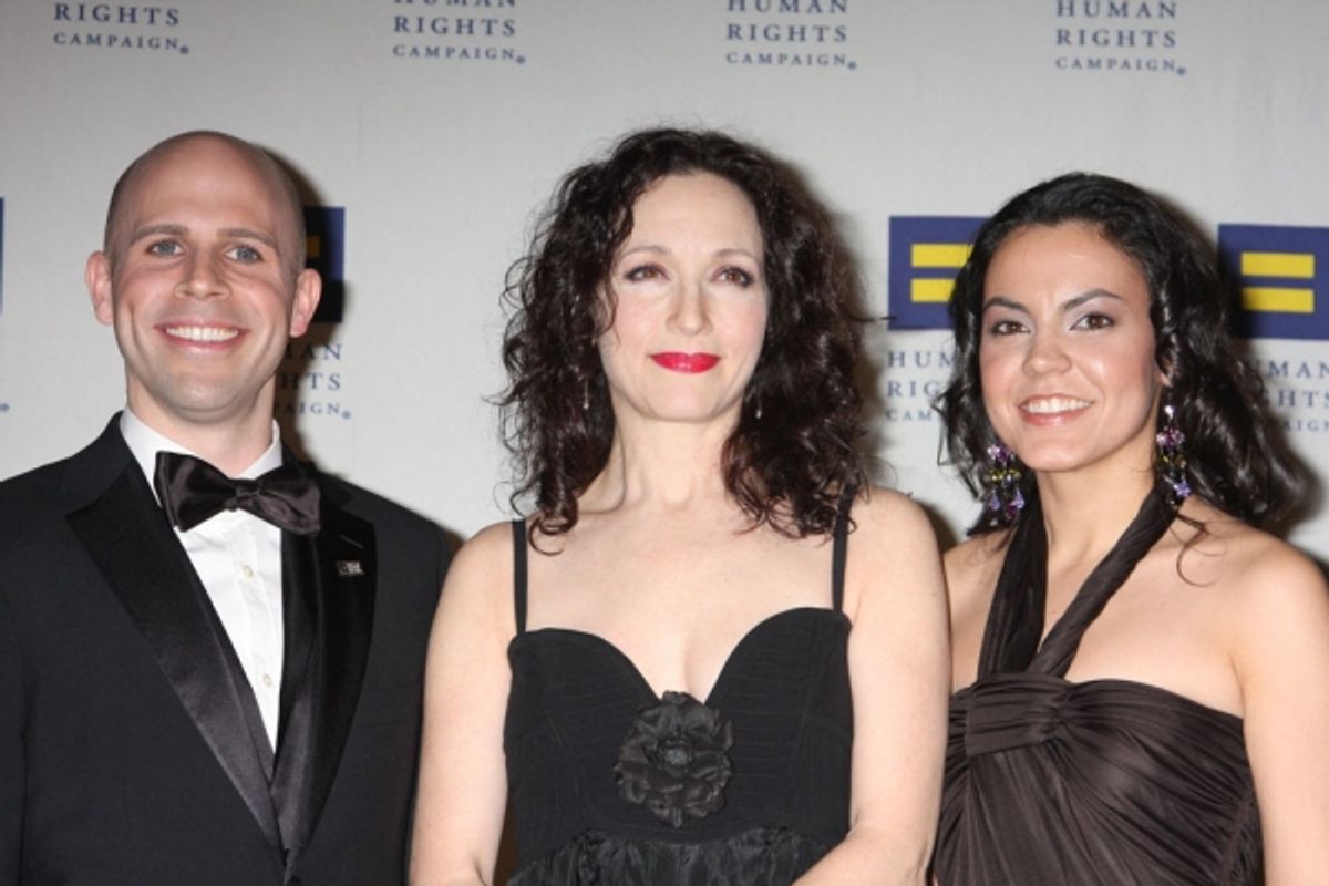 Bryan Parsons, Bebe Neuwirth, Michelle Galindo at 