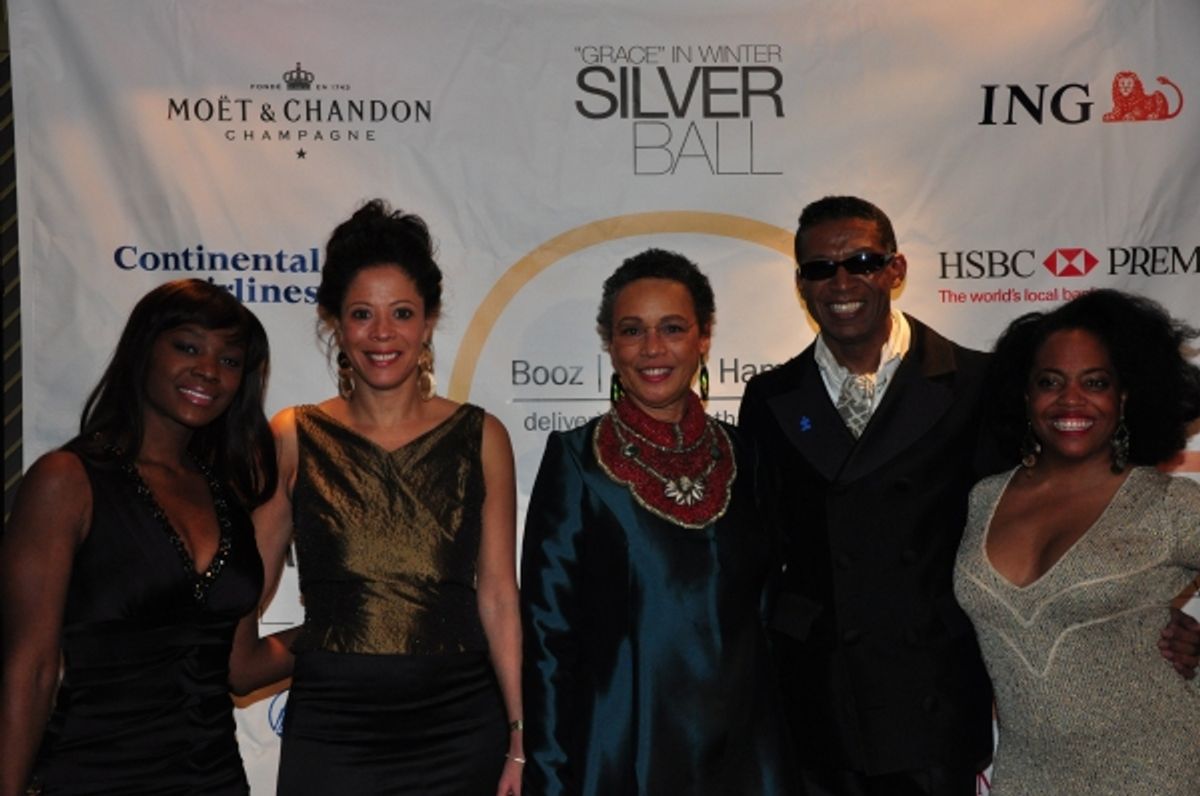 Saycon Sengbloh, Michelle Paterson, Myrna Colley Lee, B. Michael and Ronda Ross at Jennifer Holliday, Anika Noni Rose et al. Celebrate 'Evidence'
