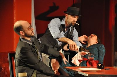 Luis Moreno (Barbesco), Khris Lewin (Roland) and Jodi Dick Photo