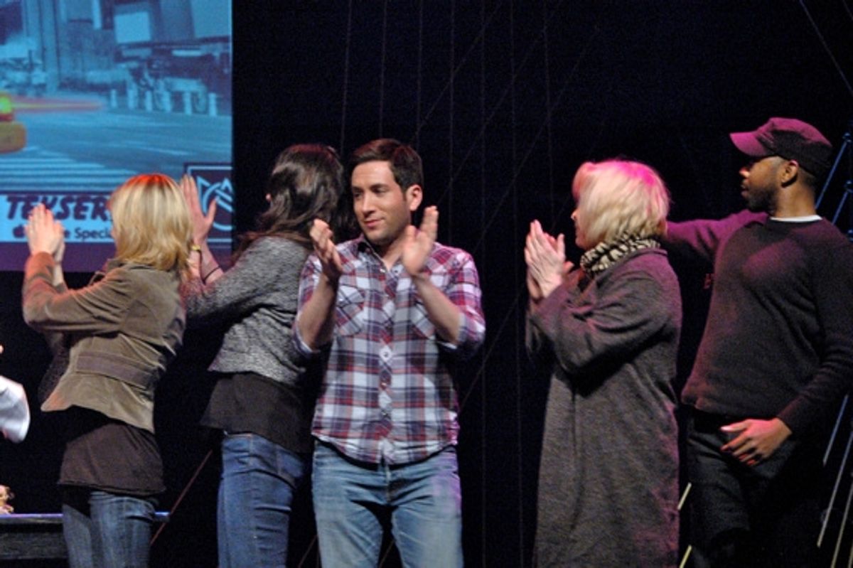 Curtain Call, Marnie Schulenburg, Dee Roscioli, Zachary Prince, Nancy Opel and Darius DeHaas at 