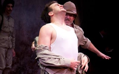 Soldier Rajib (Jim Sarbh, background), and O'Donegal (Michael Simpson) Photo