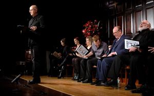 David Rooney, Liz Morton, Julia Murney, Cassie Beck, Chad Kimball, Paxton Whitehead,  Photo