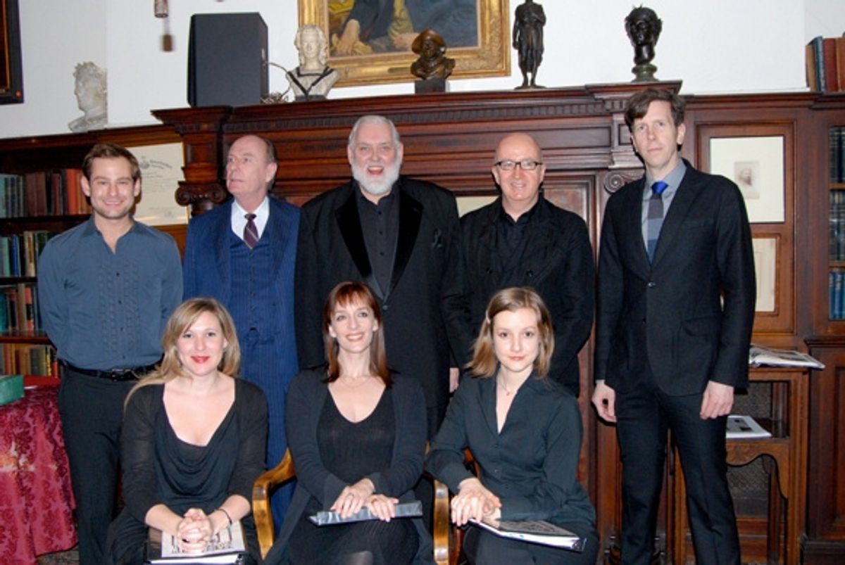 Chad Kimball, Paxton Whitehead, Jim Brochu, David Rooney, Robert Stanton, Cassie Beck, Julia Murney and Liz Morton at 