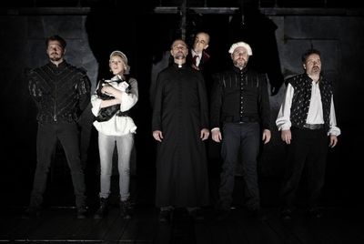 David Furr, Charlotte Parry, Michael Countryman, David Pittu, Remy Auberjonois and Jo Photo