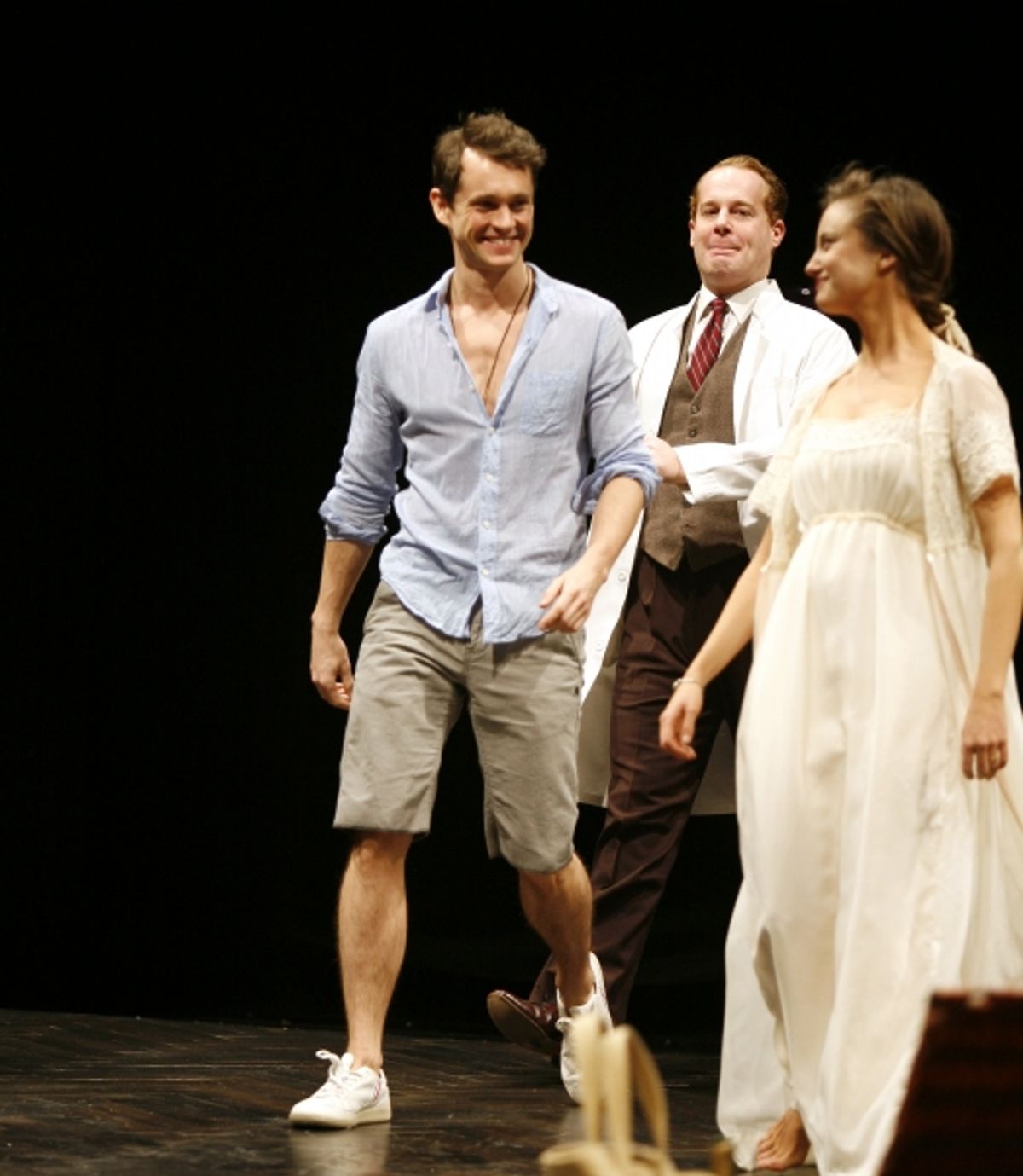 Adam James, Hugh Dancy, Andrea Riseborough at 