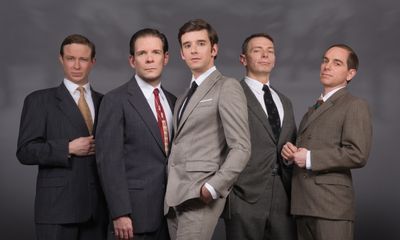 Matt Schneck, Thomas Jay Ryan, Michael Urie, Arnie Burton & Sam Breslin Wright Photo