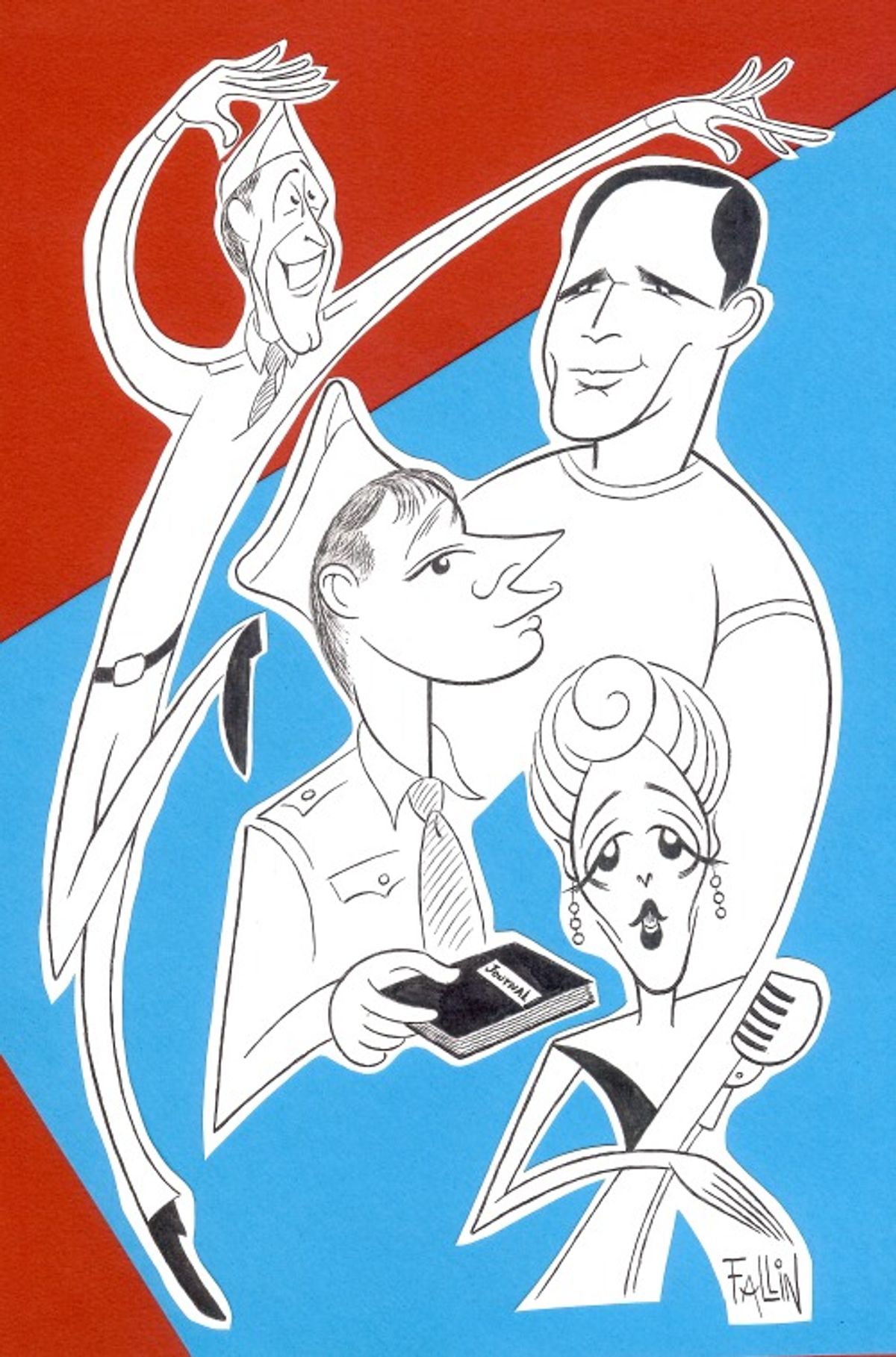  Ivan Hernandez, Bobby Steggert, Jeffry Denman, and Nancy Anderson in YANK! at 