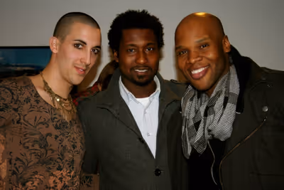 Marti Gould Cummings, Brandon Pearson, and Michael James Scott Photo