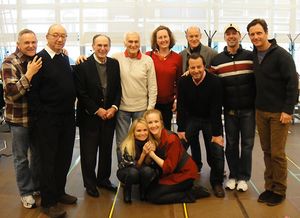  Producer Craig Zadan, librettist Neil Simon, lyricist Hal David, Dick Latessa,Ã‚¿ Photo