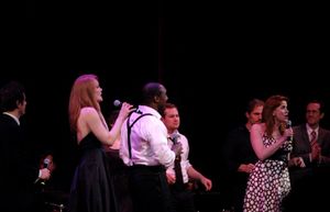 Christopher Fitzgerald, Kate Baldwin, Quentin Earl Darrington, Chad Kimball, Christia Photo