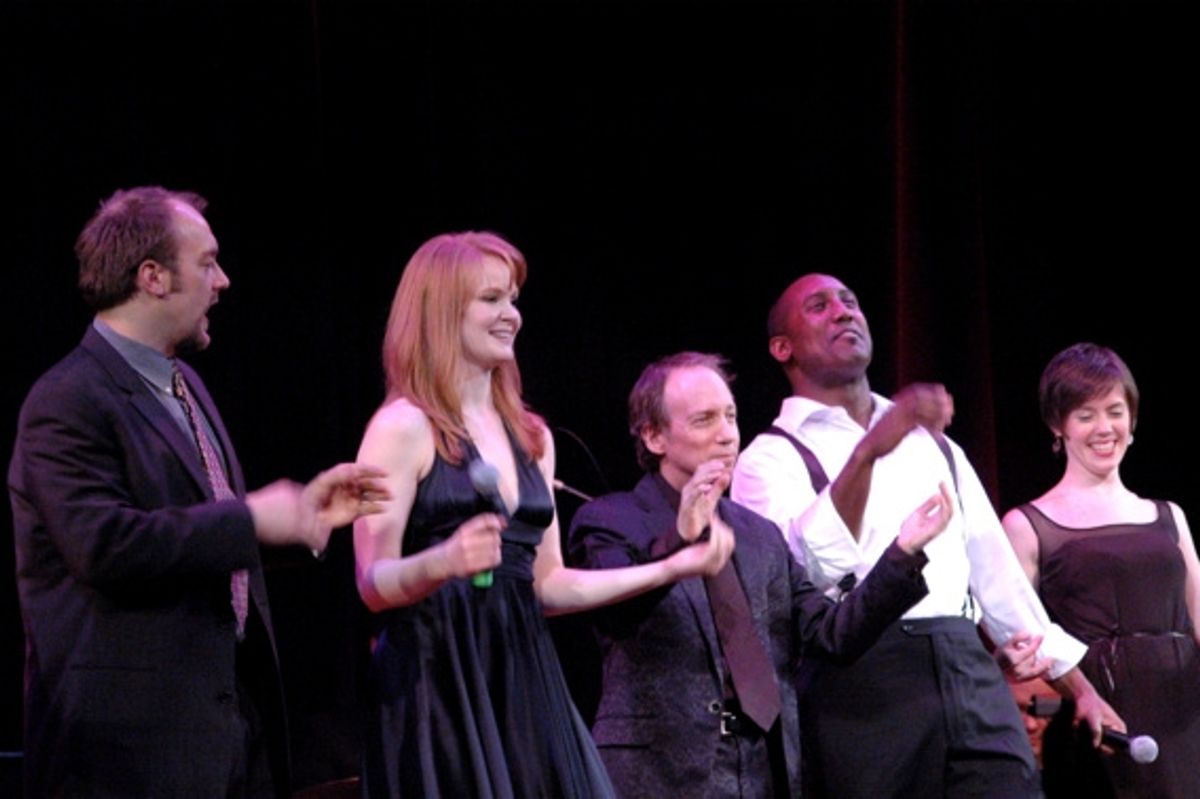 Alexander Gemignani, Kate Baldwin, Scott Siegel, Quentin Earl Darrington, and Carole Bufford at 