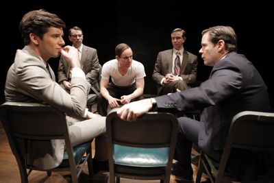 Michael Urie, Arnie Burton. Samuel Breslin Wright, Matt Schneck and Thomas Jay Ryan Photo