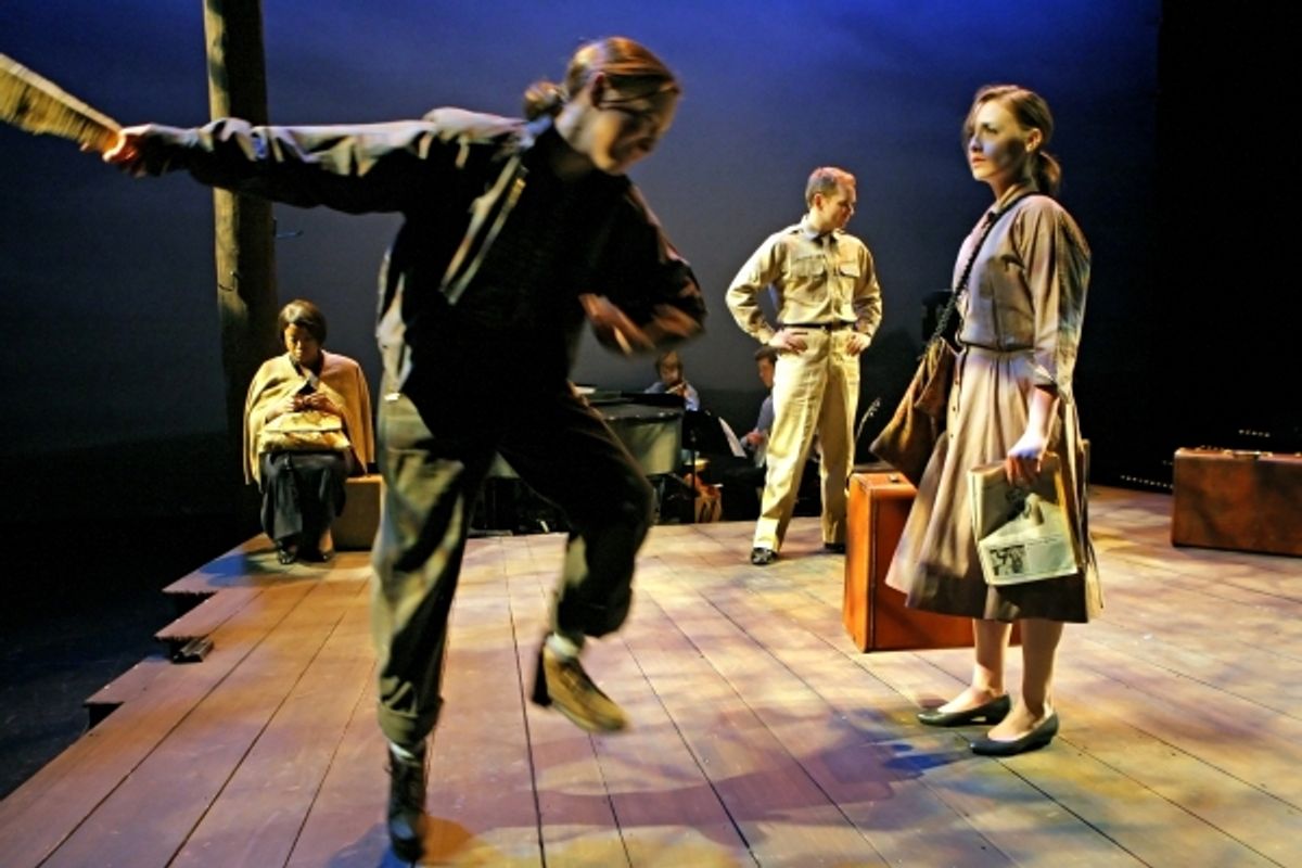 Lynnea Doublette, Young Violet - Maeve Moynihan, Monty - Randy Schmeling and Violet - Britta Ollmann 
 at 